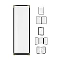 Goodsmart Restaurant Menu Covers - 25 Pack Black 1-Page/2-View 4.25" x 14", Top-Loading Vinyl Menu Holders with Clear Sleeves, Double-Stitched Edge, Leather-Style Café Covers with Gold Corners