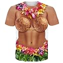 Goodstoworld Unisex 3D Fake Abs T Shirts Shredded Chest Printed Short Sleeve Costume Novelty Tees Shirt