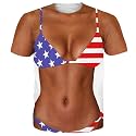 Goodstoworld Unisex 3D Fake Abs T Shirts Shredded Chest Printed Short Sleeve Costume Novelty Tees Shirt