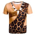 Goodstoworld Unisex 3D Fake Abs T Shirts Shredded Chest Printed Short Sleeve Costume Novelty Tees Shirt