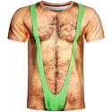 Goodstoworld Unisex 3D Fake Abs T Shirts Shredded Chest Printed Short Sleeve Costume Novelty Tees Shirt