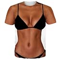 Goodstoworld Unisex 3D Fake Abs T Shirts Shredded Chest Printed Short Sleeve Costume Novelty Tees Shirt