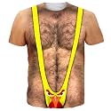 Goodstoworld Unisex 3D Fake Abs T Shirts Shredded Chest Printed Short Sleeve Costume Novelty Tees Shirt