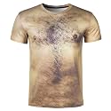 Goodstoworld Unisex 3D Fake Abs T Shirts Shredded Chest Printed Short Sleeve Costume Novelty Tees Shirt