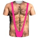 Goodstoworld Unisex 3D Fake Abs T Shirts Shredded Chest Printed Short Sleeve Costume Novelty Tees Shirt