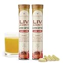 Liver Detox Supplement Effervescent Tablets with Milk Thistle Silymarin Kalmegh Dandelion L Ornithine Turmeric Matcha, Drop Dissolve Fizz Drink for Digestion Metabolism Support, 15 Tablets (Pack of 2)