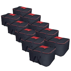 goodwill tech big storage nylon moisture proof bag with zippered closure for blanketbed sheetsclothes 57 x 48 x 32 cm black pack of 10
