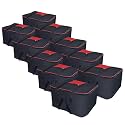 Goodwill Tech Big Storage Nylon Moisture Proof Bag with Zippered Closure for Blanket,Bed Sheets,Clothes (57 x 48 x 32 cm, Black) (Pack of 10)