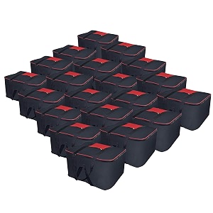 goodwill tech big storage nylon moisture proof bag with zippered closure for blanketbed sheetsclothes 57 x 48 x 32 cm black pack of 20