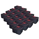 Goodwill Tech Big Storage Nylon Moisture Proof Bag with Zippered Closure for Blanket,Bed Sheets,Clothes (57 x 48 x 32 cm, Black) (Pack of 20)