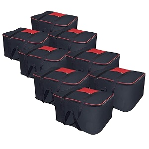 goodwill tech big storage nylon moisture proof bag with zippered closure for blanketbed sheetsclothes 57 x 48 x 32 cm black pack of 8