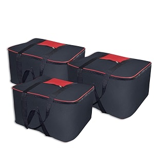 goodwill tech big storage nylon moisture proof bag with zippered closure for blanketbed sheetsclothes 57 x 48 x 32 cm black pack of 3