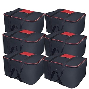 goodwill tech big storage nylon moisture proof bag with zippered closure for blanketbed sheetsclothes 57 x 48 x 32 cm black pack of 6