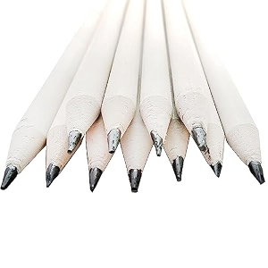 goodwill tech eco-friendly white paper pencils  sustainable handmade paper pencils for students kids school office writing drawing and sketching white pencil 200