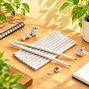 GoodWill Tech White Paper Pencil Set | Eco-Friendly Sustainable Writing Supplies | Smooth Writing Pencils for Kids, Students, School &amp; Office Use (White Pencil, 20)