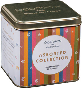 goodwyn assorted sampler herbal tea bags gift box 10 flavors green tea bags tin 20 x 1 bags