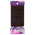 Goody Ouchless Elastic Hair Ties, 30 Ct, Brown, 4MM Rubber Bands, Pain-Free