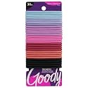Goody Ouchless Elastic Hair Ties, 30 Ct, Rainbow, 4MM Rubber Bands, Pain-Free
