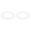 Goof Trim Ring for 4 Inch Recessed Can Lights, 2 Pack Downlight Trim Ring Cover 4.25-Inch Inner Diameter, 6.7-Inch Outer Diameter, Matte White, Steel Construction