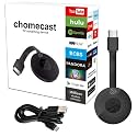 Google Chromecast TV Streaming Device, HDMI Media Player, Compatible with Netflix, YouTube, Hulu,4K WiFi Mobile to TV Connector External Antenna for Stable Signal & Easy Plug-and-Play.