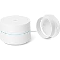 Google WiFi - AC1200 - Mesh WiFi Router System + Wall Mounts for Google - 1500 Sq Ft Coverage - Seamless Signal for Smart Home Devices - 1 Pack - Snow
