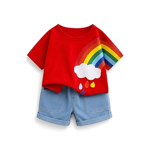 Googo Gaaga Boys Cotton Short Sleeve Printed