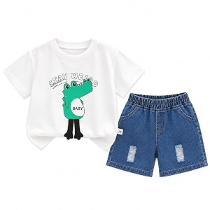 Googo Gaaga Boys Cotton Short Sleeve Printed
