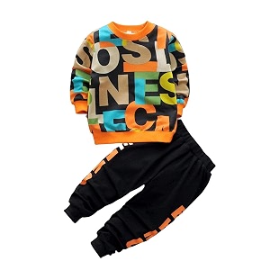 googo gaaga boy39s cotton full sleeves printed sweatshirt and pant set