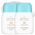 GOONGBE Baby Easy Wash Sun Lotion SPF 30 2ea - Korean Moisturizing Zinc Oxide Mineral Sunscreen for Babies and Kids - Washes Off Easily - Vegan, Reef-Safe, Allergen-Free, 2.11 fl.oz.