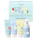 GOONGBE Kids Travel Toiletry Set, 4 Piece Hair Face &amp; Body Minis, Ages 3+