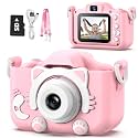 Goopow Kids Camera Toys for 3-8 Year Old Girls Boys,Children Digital Video Camcorder Camera with Cartoon Soft Cover, Best Chritmas Birthday Festival Gift for Kids
