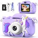 Goopow Kids Camera Toys for 3-8 Year Old Girls Boys,Children Digital Video Camcorder Camera with Cartoon Soft Cover, Best Chritmas Birthday Festival Gift for Kids - SD Card Included