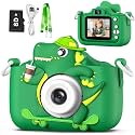 Goopow Kids Camera Toys for 3-8 Year Old Girls Boys,Children Digital Video Camcorder Camera with Cartoon Soft Cover, Best Chritmas Birthday Festival Gift for Kids - SD Card Included
