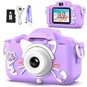 Goopow Kids Camera Toys for 3-8 Year Old Girls Boys,Children Digital Video Camcorder Camera with Cartoon Soft Cover, Best Chritmas Birthday Festival Gift for Kids