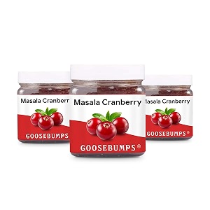 goosebumps pickles masala cranberrydried cranberrychatpata cranberry healthy snack for kids and adults150g x 3 packs450 gms