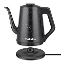 Gooseneck Electric Kettle 1L, 1000W Stainless Steel, Black