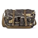 GOOTIUM Canvas Messenger Bag - Vintage Shoulder Bag Frayed Style Boho Purse
