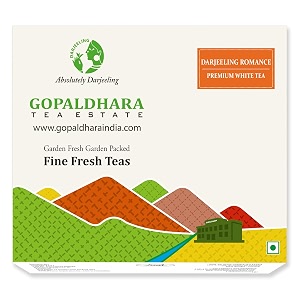 gopaldhara darjeeling white romance 200 grams paper box  first flush  ftgfop1 small whole leaf tea classic series