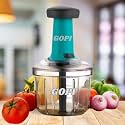 Gopi Push Chopper for Kitchen Use – 5-Blade Manual Vegetable, Onion, Garlic, Ginger, Tomato, and Potato Cutter, Compact Handy Kitchen Tool (A-1100 ML)