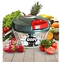 GOPI Multipurpose Plastic Vegetable Chopper Cutter 3 Blades for Effortlessly Chopping Vegetables and Fruits for Your Kitchen, Pool Grey (450 ml)