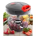 GOPI Ultra Premium Handy Chopper with 6 Blades for Effortlessly Chopping Vegetables and Fruits for Your Kitchen (Black, 1000 ml, 12420)
