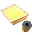 CAR ENGINE AIR FILTER+OIL FILTER SET OF 2PCS COMPTIBLE WITH FIEGO ASPIRE