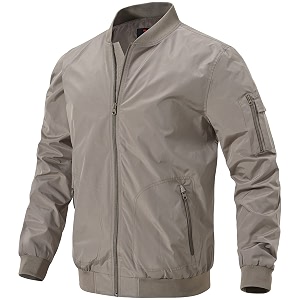 Gopune Mens Windproof Bomber Jacket Lightweight Windbreaker