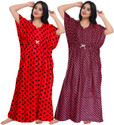 Gorangani Pack of 2 Women Nighty (Multicolor)