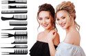 GoReady 10Pcs Pro Salon Hair Cut Styling Hairdressing Barbers Combs Brush Comb Set.
