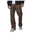 GORGLITTER Men39s Leather Pants Baggy Western Concert