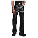 GORGLITTER Men's Leather Pants Baggy Western Concert Cowboy Rodeo Outfits
