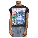 GORGLITTER Men's Sleeveless Cropped Shirt Crewneck Boxy Crop Top Streetwear