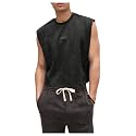 GORGLITTER Men's Sleeveless Cropped Shirt Crewneck Boxy Crop Top Streetwear