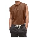 GORGLITTER Men's Sleeveless Cropped Shirt Crewneck Boxy Crop Top Streetwear